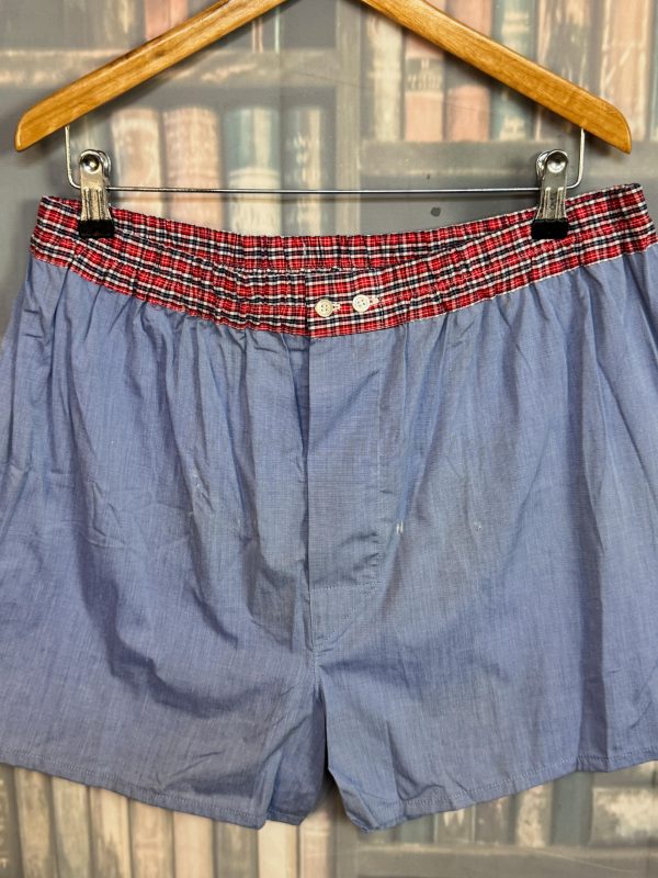 Traditional Cut Austin Reed Boxer Shorts NEW Old store stock Medium Waist 34-36" Sky Blue - Image 3