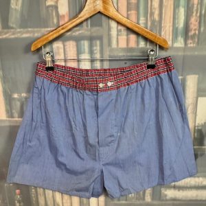 Traditional Cut Austin Reed Boxer Shorts NEW Old store stock Medium Waist 34-36" Blue Gingham