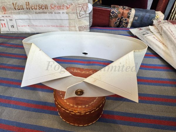 Brand New Old Store stock Celluloid Wing Detachable Collar. Style Luchs . Size 16 1/2" - Image 5