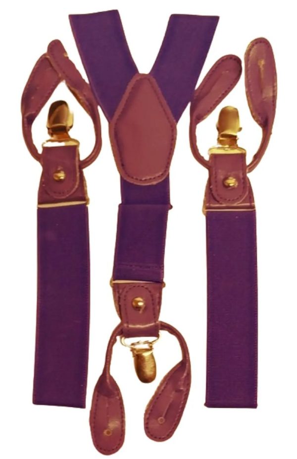 Traditional style Button or Clip on Combination Braces Suspenders. Elastic - Image 7
