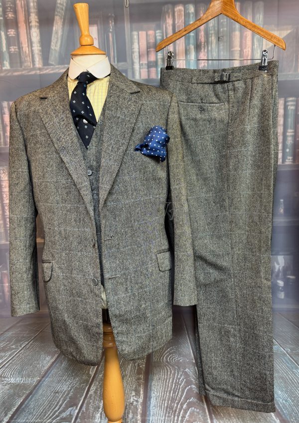 Vintage 1978 Welsh & Jeffries Savile Row 3 Piece POW Check Suit 40C/32W/32L (PKWJ40)