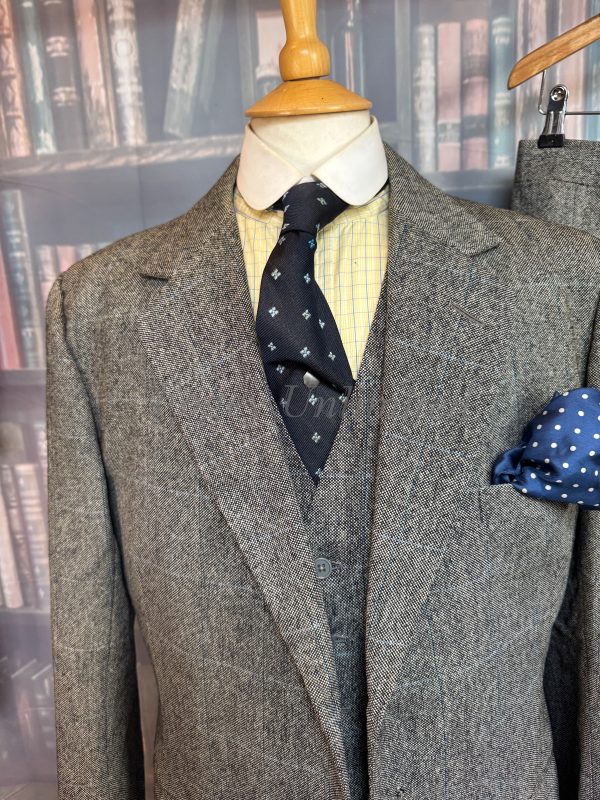 Vintage 1978 Welsh & Jeffries Savile Row 3 Piece POW Check Suit 40C/32W/32L (PKWJ40) - Image 3