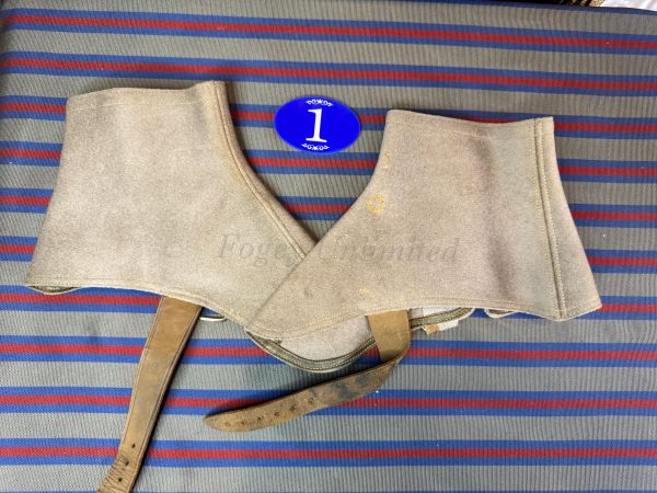 Vintage Gentleman's Felt Spatterdashes (Spats) Size Medium. (Ref:RH1) - Image 3