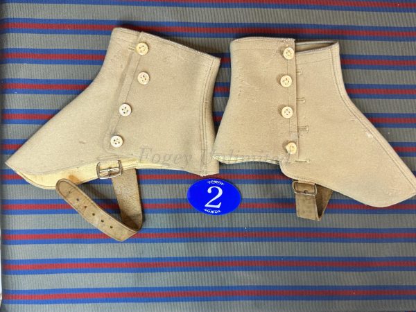 Vintage Gentleman's Felt Spatterdashes (Spats) Size Large . (Ref:RH2)