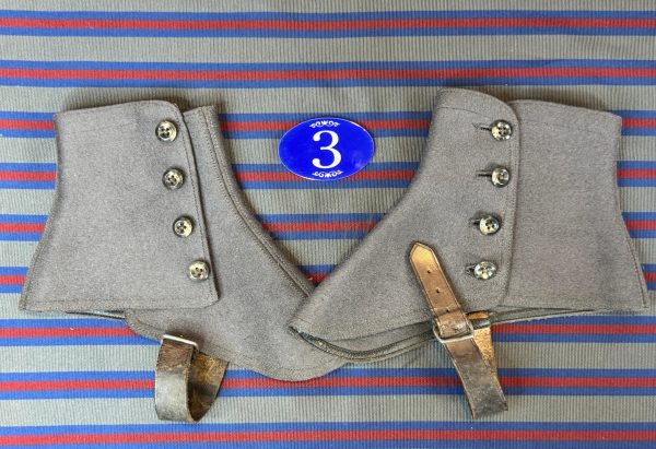 Vintage Gentleman's Felt Spatterdashes (Spats) Size Large . (Ref:RH3)