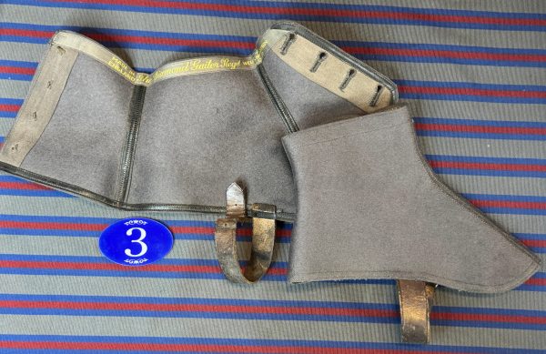 Vintage Gentleman's Felt Spatterdashes (Spats) Size Large . (Ref:RH3) - Image 3