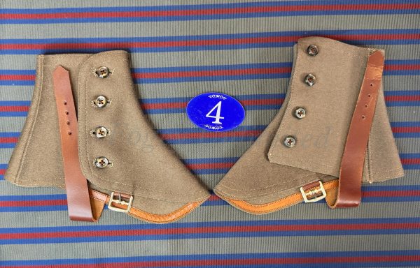 Vintage Gentleman's Felt Spatterdashes (Spats) Size 7 . (Ref:RH4)