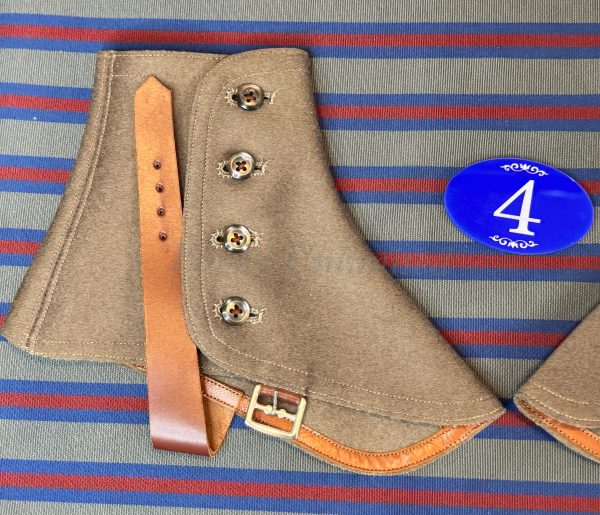 Vintage Gentleman's Felt Spatterdashes (Spats) Size 7 . (Ref:RH4) - Image 3