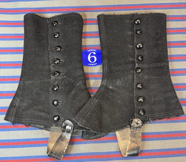 Vintage Gentleman's Felt Spatterdashes (Spats) LONG Size Large . (Ref:RH6)
