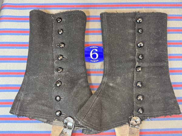Vintage Gentleman's Felt Spatterdashes (Spats) LONG Size Large . (Ref:RH6) - Image 3