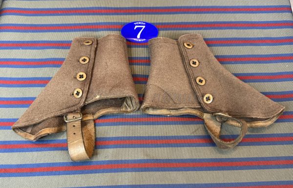 Vintage Gentleman's Felt Spatterdashes (Spats) Size Small . (Ref:RH7) - Image 3