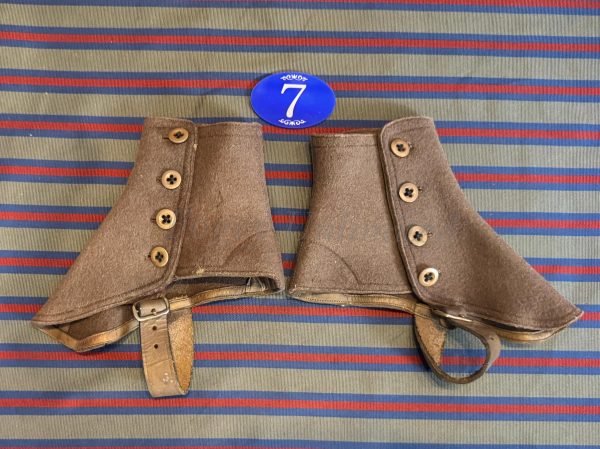 Vintage Gentleman's Felt Spatterdashes (Spats) Size Small . (Ref:RH7) - Image 4