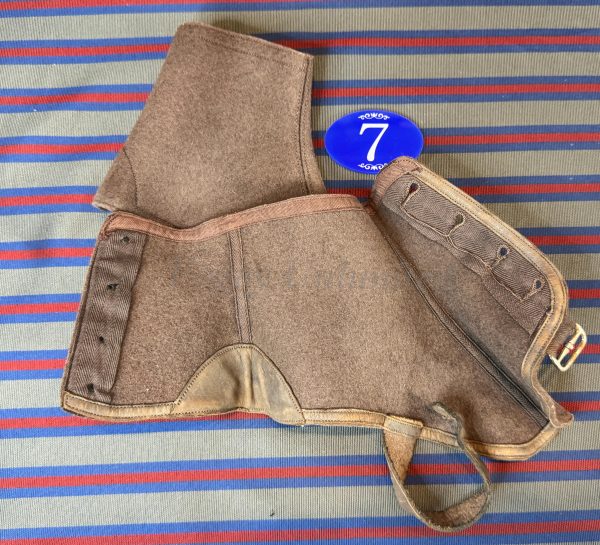Vintage Gentleman's Felt Spatterdashes (Spats) Size Small . (Ref:RH7) - Image 6