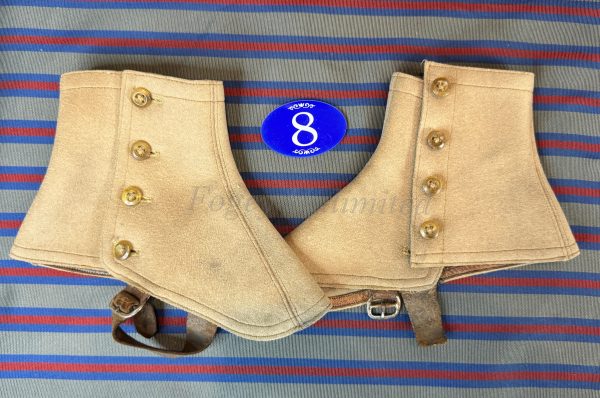 Vintage Gentleman's Felt Spatterdashes (Spats) Size 7 . (Ref:RH8)