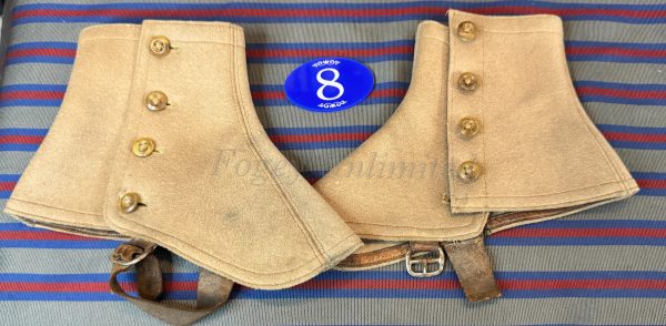 Vintage Gentleman's Felt Spatterdashes (Spats) Size 7 . (Ref:RH8) - Image 3