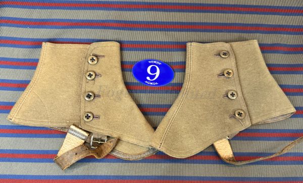 Vintage Gentleman's Felt Spatterdashes (Spats) Size Medium . (Ref:RH9)