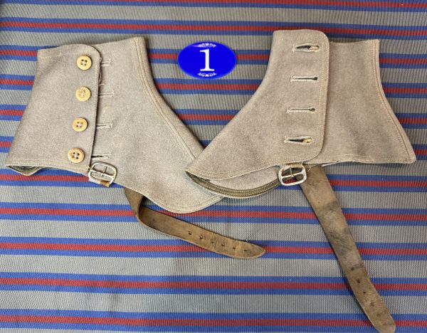 Vintage Gentleman's Felt Spatterdashes (Spats) Size Medium. (Ref:RH1)