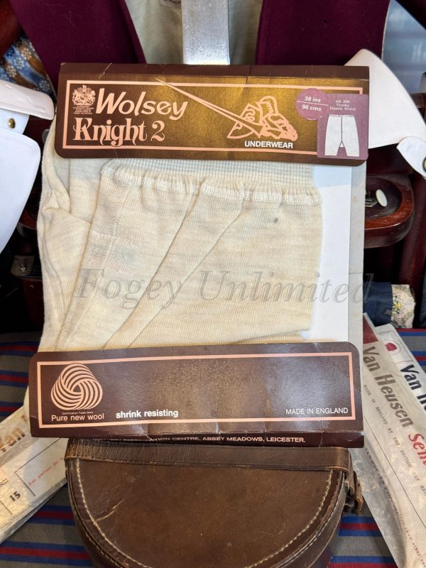 Vintage Old Store Stock Heavyweight Knight 2 Wool Fuller Cut Trunks Drawers Underwear by Wolsey