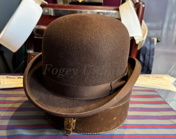 Vintage BROWN Dunn & Co Bowler Hat Size 7" Immaculate (DB7)