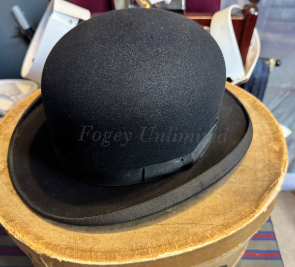 Vintage Battersby Bowler Hat Size 7 1/8" with Tress Hats Box (TR718)