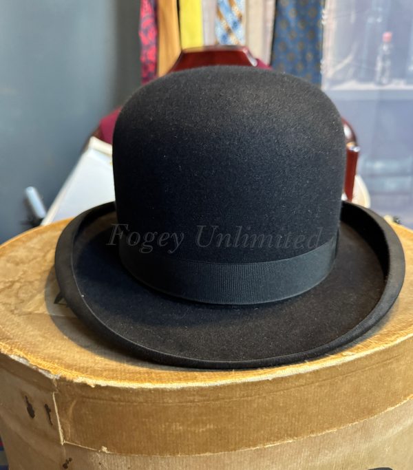 Vintage Battersby Bowler Hat Size 7 1/8" with Tress Hats Box (TR718) - Image 6