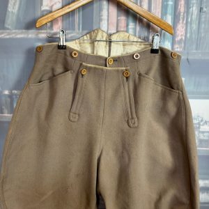 Vintage Bernard Weatherill 1938 Bespoke Fall Front Breeches. High waist, Heavyweight. Waist 34"/86cm. (BWB38)