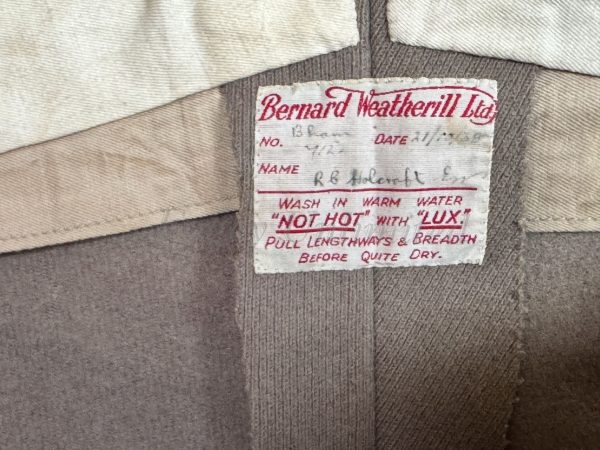Vintage Bernard Weatherill 1938 Bespoke Fall Front Breeches. High waist, Heavyweight. Waist 34"/86cm. (BWB38) - Image 5