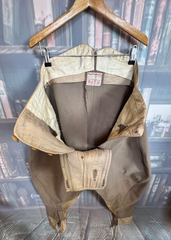 Vintage Bernard Weatherill 1938 Bespoke Fall Front Breeches. High waist, Heavyweight. Waist 34"/86cm. (BWB38) - Image 4