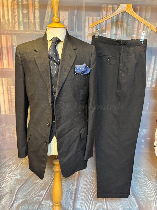 Vintage 3 Piece Burtons Heavyweight Suit Dated 1959.  38C/30W/32L (PKB59)