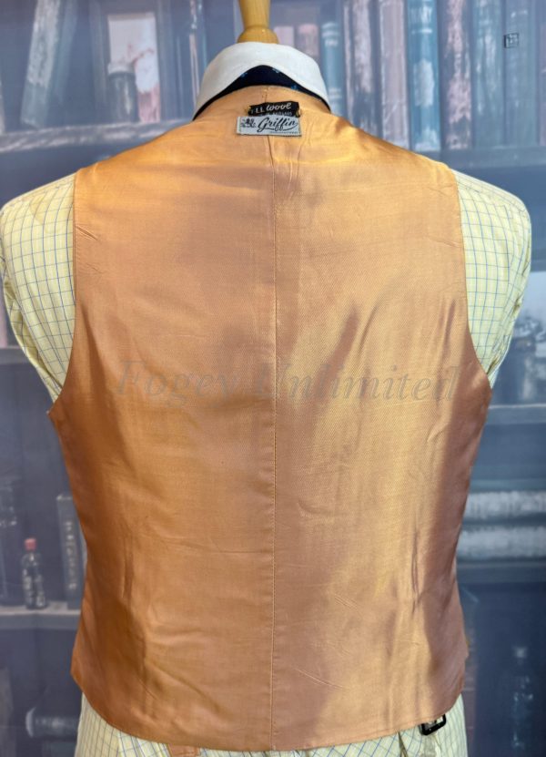 Vintage Mustard Wool Doeskin Waistcoat/Vest Chest 38"/97cm  (WCG38) - Image 6