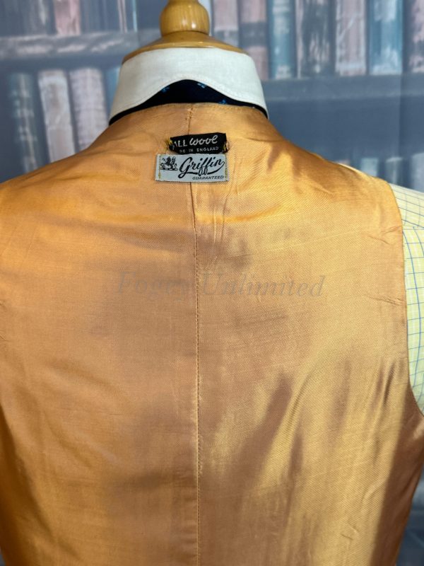 Vintage Mustard Wool Doeskin Waistcoat/Vest Chest 38"/97cm  (WCG38) - Image 7