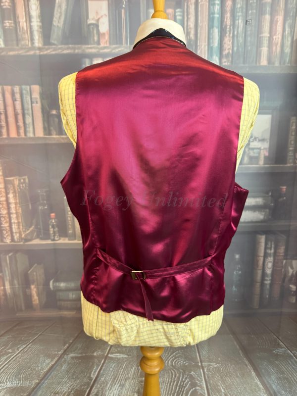 Vintage Gurteen Burgundy Doeskin Wool Waistcoat/Vest. Chest  42"/107cm (Ref:GRT42B) - Image 4