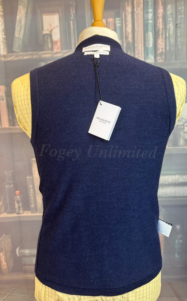 William Hunt Fine Knitted Wool Sleeveless Waistcoat/Cardigan/Vest Small Chest 38"/97cm (Ref:WCSE) - Image 4