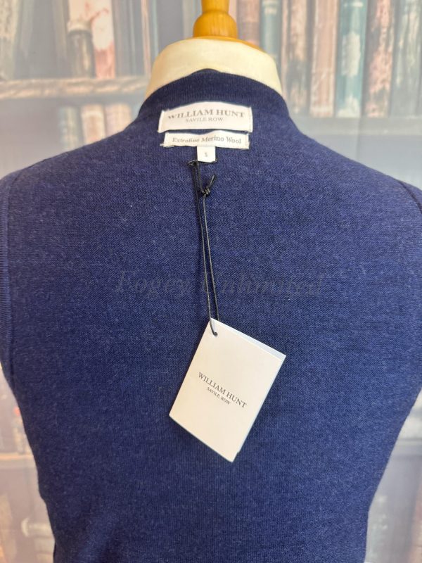 William Hunt Fine Knitted Wool Sleeveless Waistcoat/Cardigan/Vest Small Chest 38"/97cm (Ref:WCSE) - Image 5