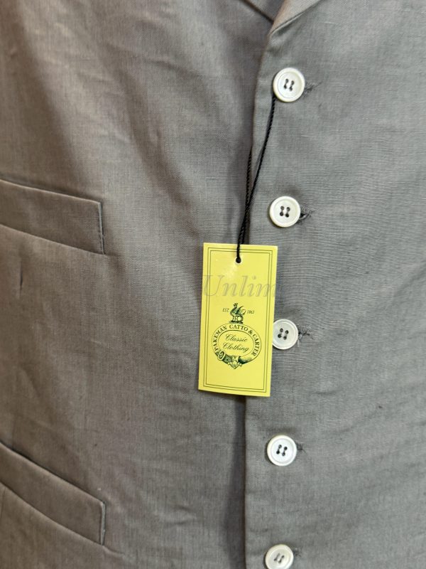Pakeman Catto Carter Dove Grey Linen Waistcoat/Vest Morning Dress Formal Attire 42"/107cm chest (Ref:WCSA) NWT - Image 9