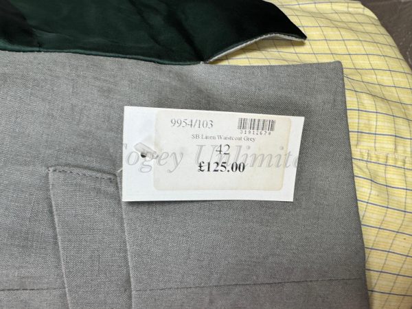 Pakeman Catto Carter Dove Grey Linen Waistcoat/Vest Morning Dress Formal Attire 42"/107cm chest (Ref:WCSA) NWT - Image 8