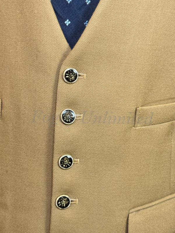 Vintage Brocklehurst Mustard Waistcoat/Vest. Chest  44"/112cm (Ref:WCSD) - Image 3