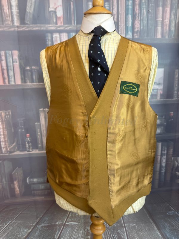 Vintage Brocklehurst Mustard Waistcoat/Vest. Chest  44"/112cm (Ref:WCSD) - Image 8