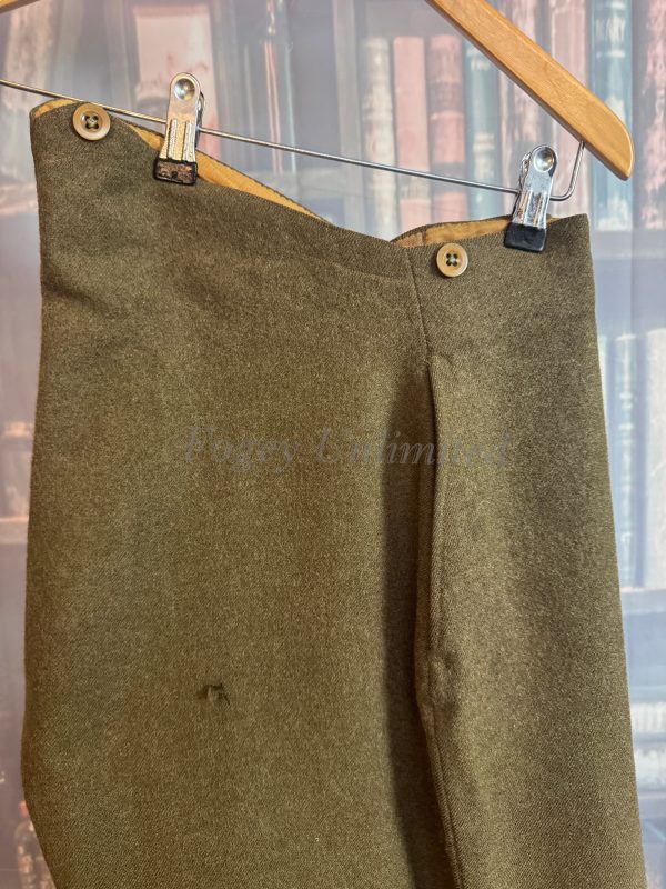 Vintage Green Military Motorcycle Breeches Jodhpurs. Heavyweight W32"/81cm (Ref:FAR32) - Image 3