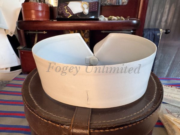 Vintage 1920's style Rounded point Wing Detachable Collar. The Lewes. Size 16" - Image 8