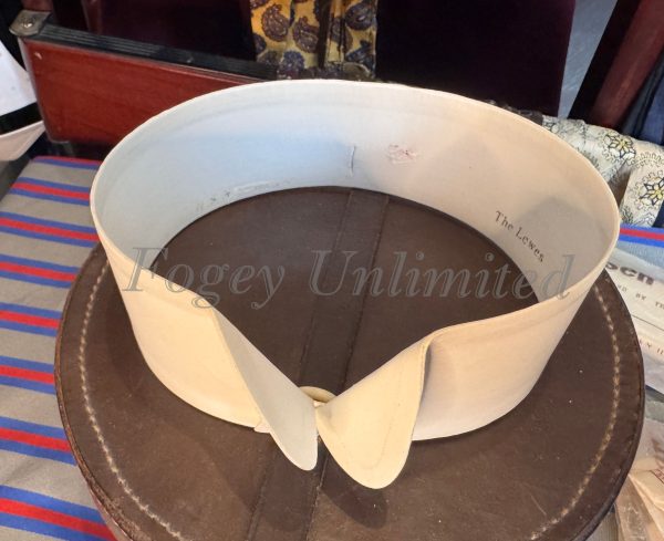 Vintage 1920's style Rounded point Wing Detachable Collar. The Lewes. Size 16" - Image 9
