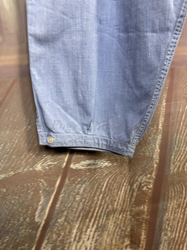 Rare Ankle length Cotton Underpants. Yoke Front Brace Tapes waist:37"/94cm (Ref:BL37) - Image 4