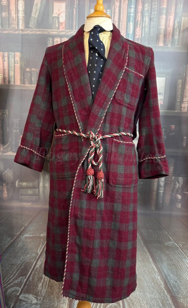 Wonderful Vintage Dressing Gown. Wool. Size Medium 38-40"Chest (Ref:KING)