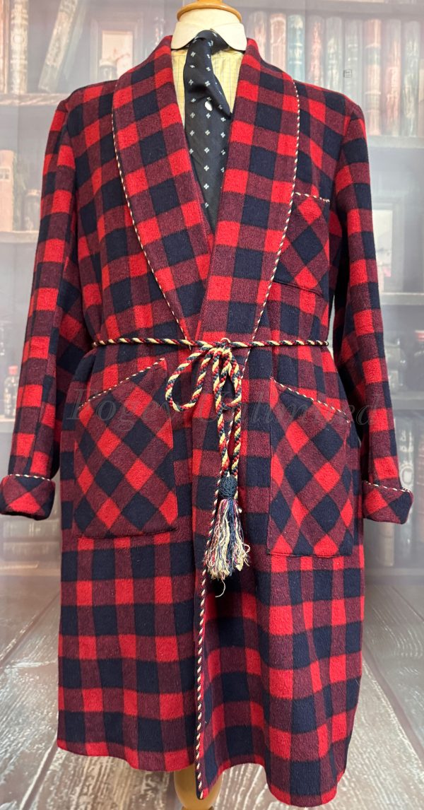Wonderful Vintage Dressing Gown. Wool Mix. Size Large 40-42"Chest (Ref:DGBM) - Image 9