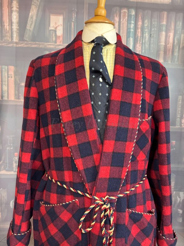 Wonderful Vintage Dressing Gown. Wool Mix. Size Large 40-42"Chest (Ref:DGBM) - Image 8