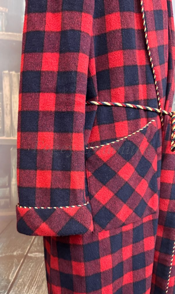 Wonderful Vintage Dressing Gown. Wool Mix. Size Large 40-42"Chest (Ref:DGBM) - Image 7