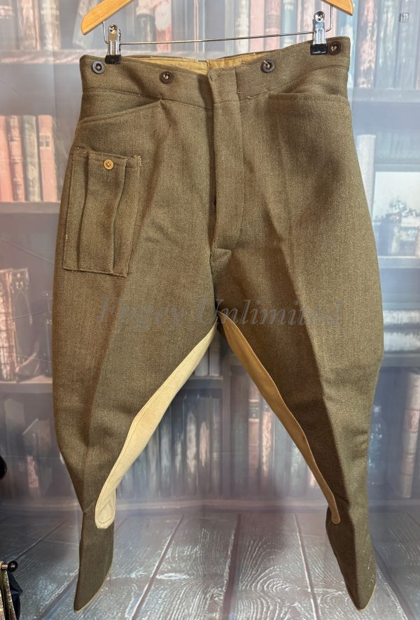 Vintage Green Military Motorcycle Breeches Jodhpurs. Heavyweight W34"/86cm (Ref:HM34) - Image 12