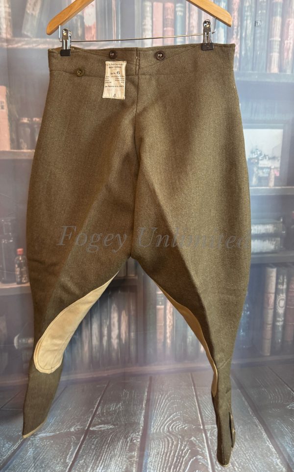 Vintage Green Military Motorcycle Breeches Jodhpurs. Heavyweight W34"/86cm (Ref:HM34) - Image 15