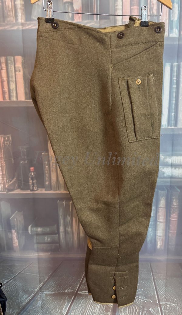 Vintage Green Military Motorcycle Breeches Jodhpurs. Heavyweight W34"/86cm (Ref:HM34) - Image 6