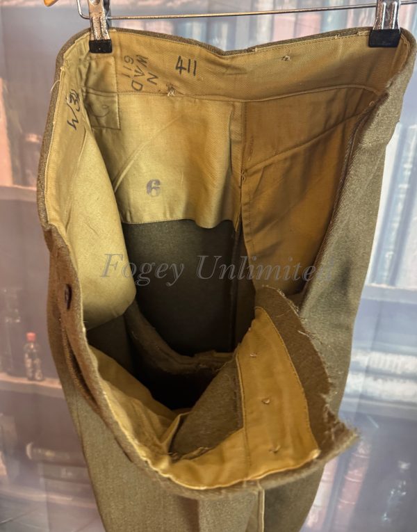 Vintage Green Military Motorcycle Breeches Jodhpurs. Heavyweight W34"/86cm (Ref:HM34) - Image 11